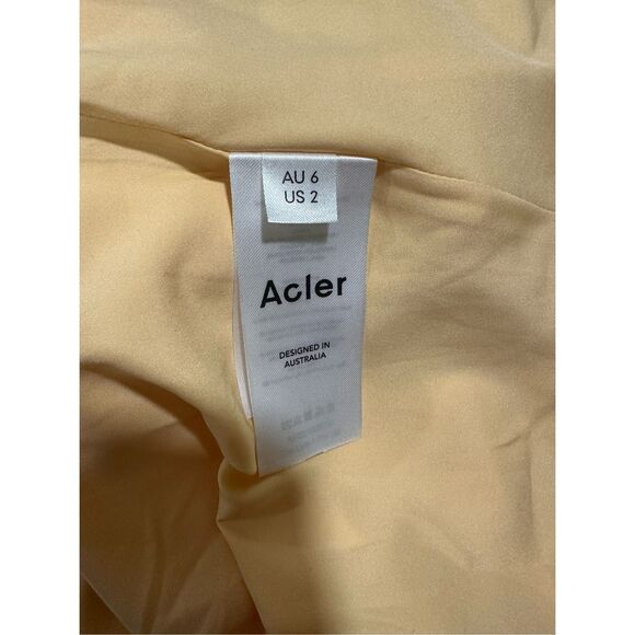NWT Acler Sleeveless V-Neck Wycombe Midi Dress Buttermilk Size 2 $495 - Picture 9 of 10